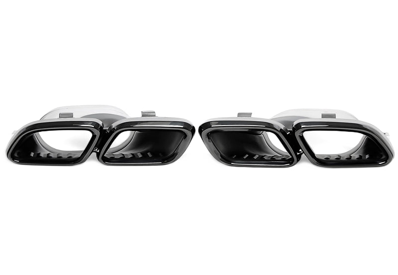 Enjoliveur d'embout à visser "double design" en noir/brillant pour Mercedes Benz C-Klasse (W205) — TA Technix