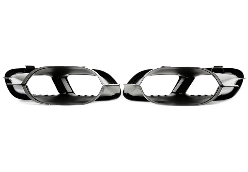 Enjoliveur d'embout à visser "double design" en noir/brillant pour Mercedes Benz C-Klasse (W205) — TA Technix