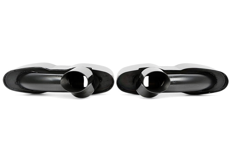 Enjoliveur d'embout zum à souder "double design ovale" en noir/brillant pour Mercedes Benz S-Klasse (W221) — TA Technix