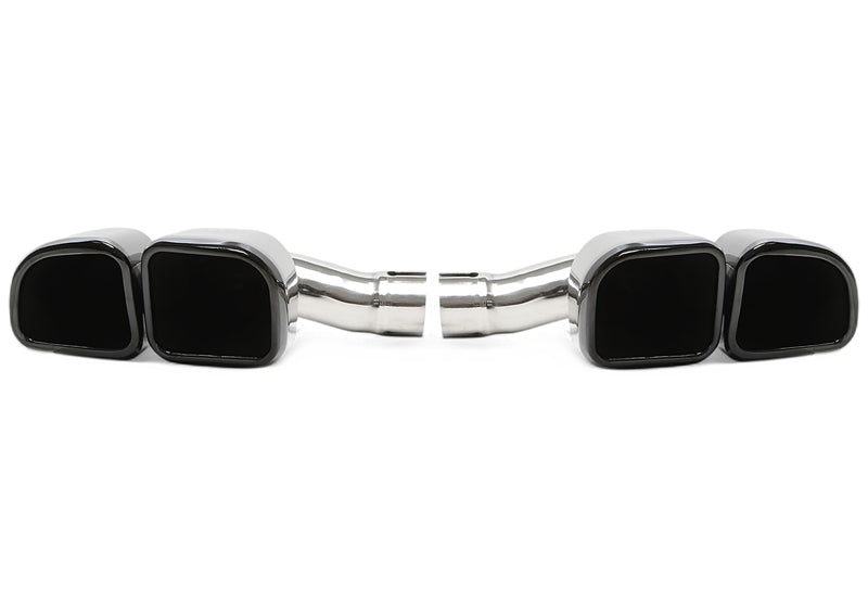 Enjoliveur d'embout à visser "double design" en noir/brillant pour Porsche Cayenne (9Y0) — TA Technix