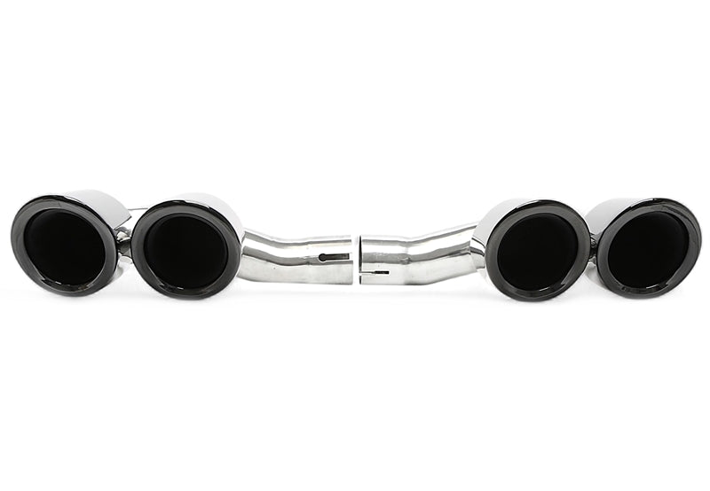 Enjoliveur d'embout à visser "double design ovale" en noir/brillant pour Porsche Cayenne (9Y0) — TA Technix