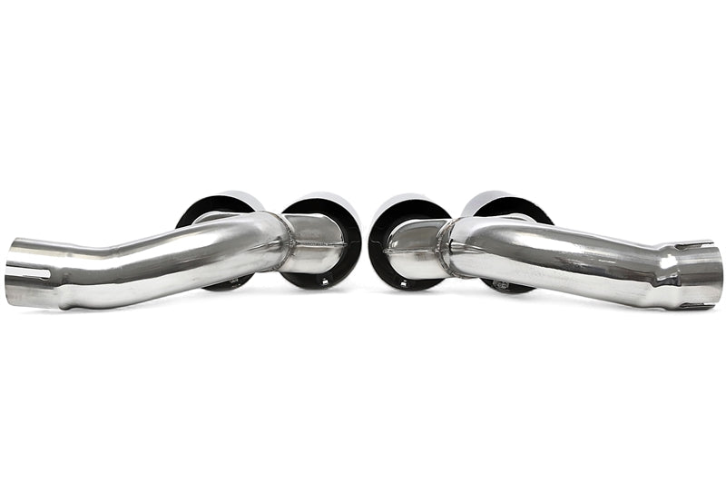 Enjoliveur d'embout à visser "double design ovale" en chromé/brillant pour Porsche Cayenne (9Y0) — TA Technix