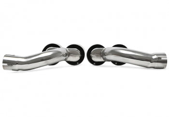 Screw-on exhaust tip cover "brushed double design" for Porsche Cayenne (9Y0) — TA Technix