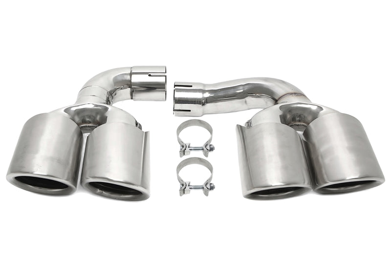 Enjoliveur d'embout à visser "double design brossé" pour Porsche Cayenne Hybrid (9Y0) — TA Technix