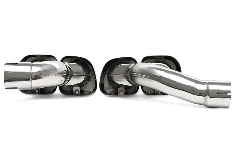 Enjoliveur d'embout à visser "double design carré" en noir/brillant pour Porsche Cayenne Hybrid (9Y0) — TA Technix