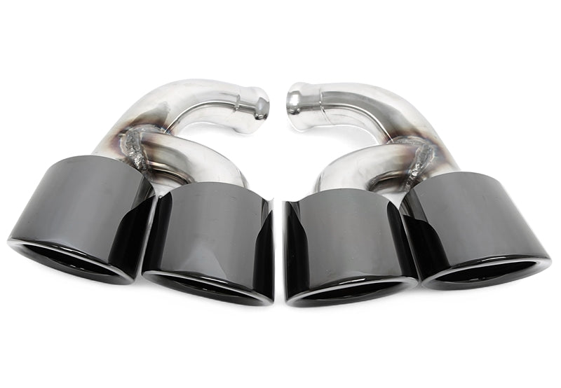 Enjoliveur d'embout à visser "double design" en noir/brillant pour Porsche Cayenne (958.2) — TA Technix