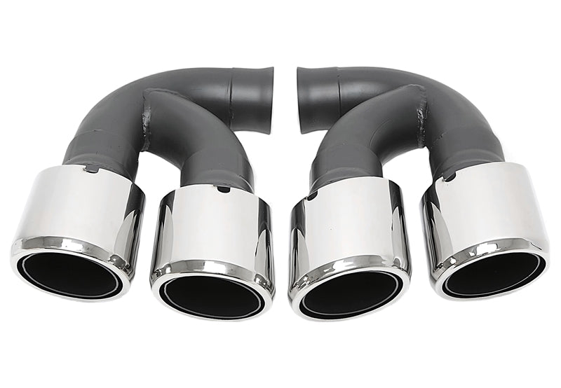 Enjoliveur d'embout à visser "double design" en chromé/brillant pour Porsche Cayenne GTS (958.1) — TA Technix