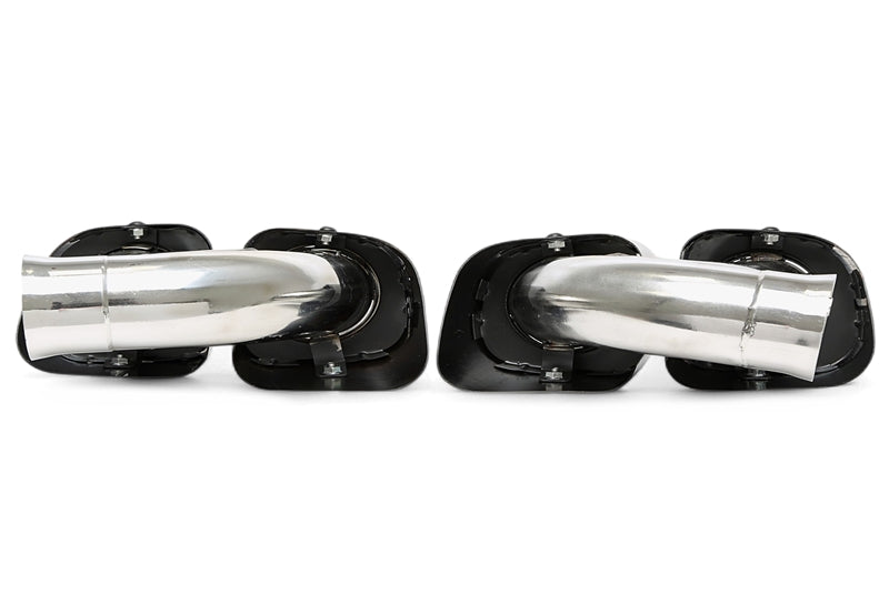 Enjoliveur d'embout à visser "double design carré" en noir/brillant pour Porsche Cayenne sans GTS (958.1) — TA Technix