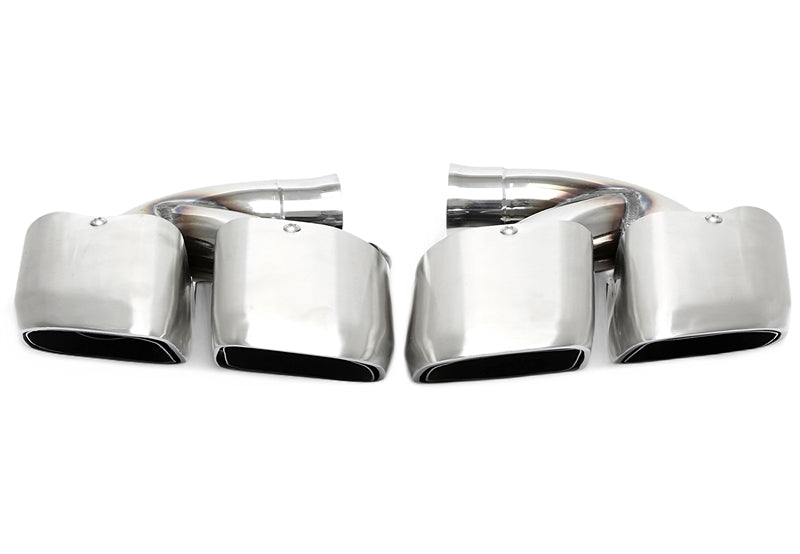 Enjoliveur d'embout à visser "double design brossé carré" pour Porsche Cayenne sans GTS (958.1) — TA Technix