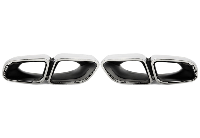 Enjoliveur d'embout à visser "double design carré" en chromé/brillant pour Porsche Panamera - année 2016-2018 (971) — TA Technix