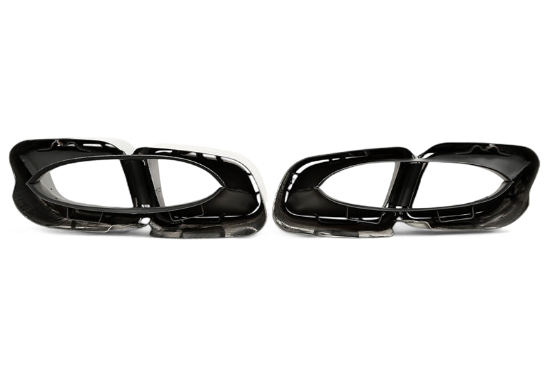 Enjoliveur d'embout à visser "double design carré" en chromé/brillant pour Porsche Panamera - année 2016-2018 (971) — TA Technix