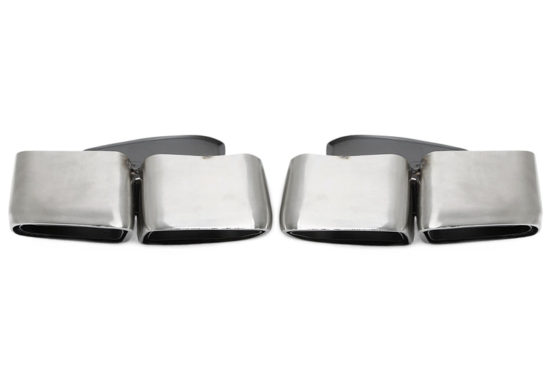 Enjoliveur d'embout à visser "double design brossé carré" pour Porsche Panamera - année 2016-2018 (971) — TA Technix