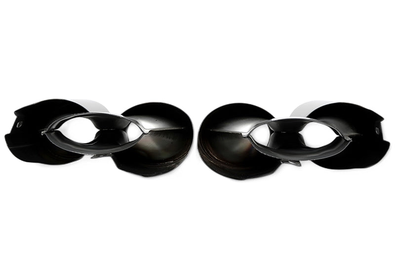 Enjoliveur d'embout à visser "double design carré" en noir/brillant pour Porsche Panamera - année 2014-2016 (970) — TA Technix