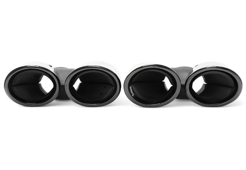 Enjoliveur d'embout à visser "double design" en noir/brillant pour Porsche 911 Carrera année 2013-2015 — TA Technix