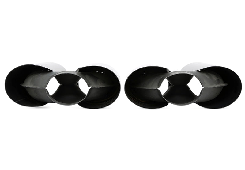Enjoliveur d'embout à visser "double design" en noir/brillant pour Porsche 911 Carrera année 2013-2015 — TA Technix
