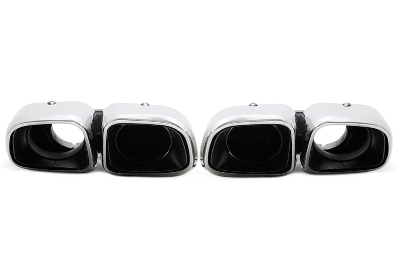 Enjoliveur d'embout à visser "double design" en chromé/brillant pour Porsche Macan (95B) année 2018- — TA Technix