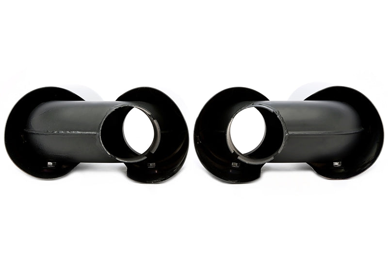Enjoliveur d'embout à visser "double design" en noir/brillant pour Porsche Macan (95B) année 2014-2018 — TA Technix