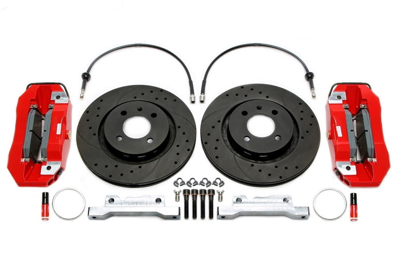 Kit de freinage 4 pistons 280mmx22 mm/kit d'évolution pour train avant Smart type 453 — étriers rouges — TA Technix
