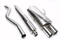 Ligne d'échappement inox 2 × 76 mm rond/à bord roulé pour Peugeot 106 Phase I + II — TA Technix