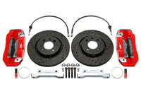 Kit de freinage 4 pistons 280mmx22 mm/kit d'évolution pour train avant Smart type 453 — étriers rouges — TA Technix