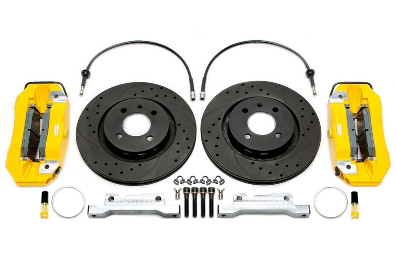 Kit de freinage 4 pistons 280mmx22 mm/kit d'évolution pour train avant Smart type 453 — étriers jaunes — TA Technix