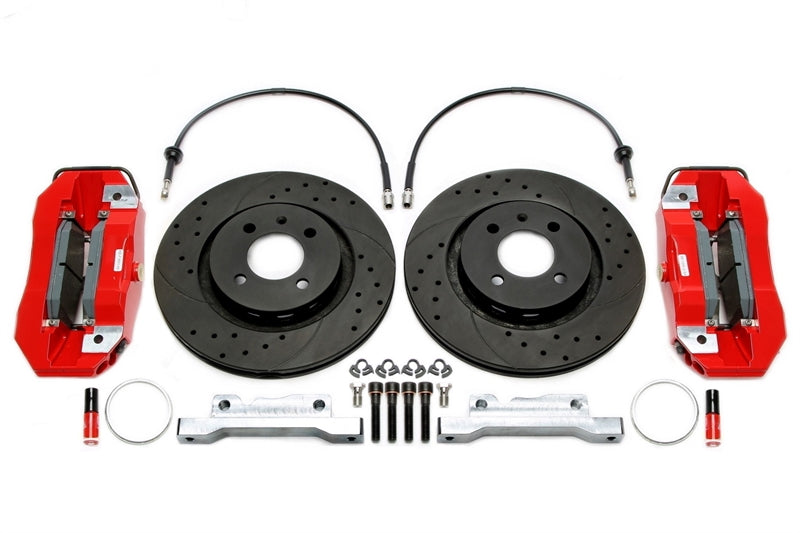 Kit de freinage 6 pistons 280mmx22 mm/kit d'évolution pour train avant Smart type 453 — étriers rouges — TA Technix