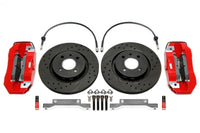 Kit de freinage 6 pistons 280mmx22 mm/kit d'évolution pour train avant Seat Cordoba/Ibiza II/Inca/Toledo VW Caddy II/Corrado/Golf II + III/Jetta II/Passat/Polo III/Vento — étriers rouges — TA Technix