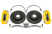 Kit de freinage 6 pistons 280mmx22 mm/kit d'évolution pour train avant Seat Cordoba/Ibiza II/Inca/Toledo VW Caddy II/Corrado/Golf II + III/Jetta II/Passat/Polo III/Vento — étriers jaunes — TA Technix