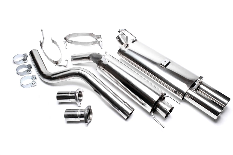 Ligne d'échappement inox 2 × 76 mm pour Opel Astra F-CC, Kadett E-CC, Kadett E Cabriolet — TA Technix