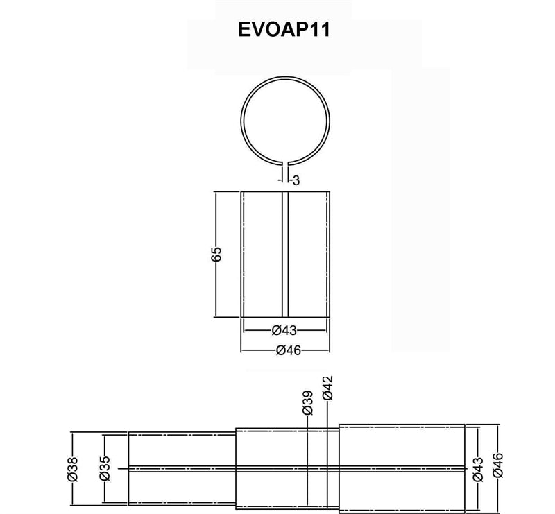 Adaptateur de raccord d'échappement 42 mm — TA Technix