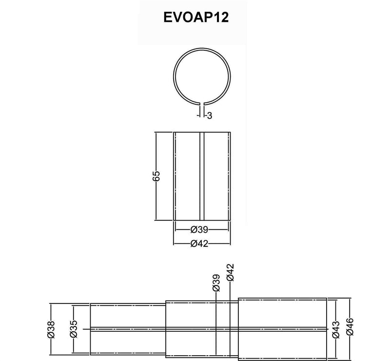 Adaptateur de raccord d'échappement 40 mm — TA Technix