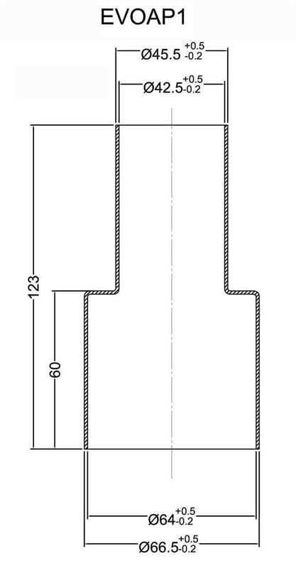Adaptateur de raccord d'échappement von 42 mm auf 63,5 mm — TA Technix