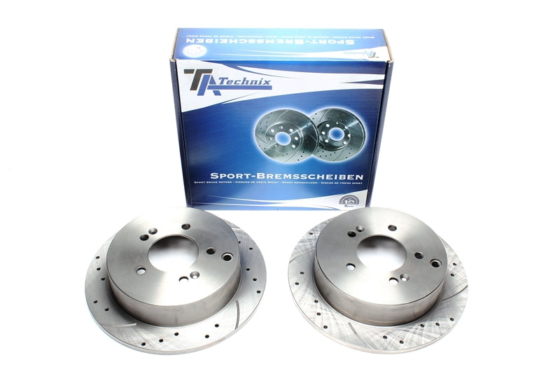 Jeu de disques de frein sport train arrière pour Hyundai IX35 / Santa Fé I / Trajet / Tucson / Kia Sportage — TA Technix
