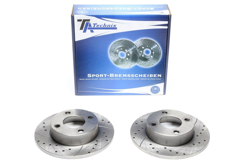 Jeu de disques de frein sport train arrière pour Audi 100 type 44Q 1.8l Quattro — TA Technix