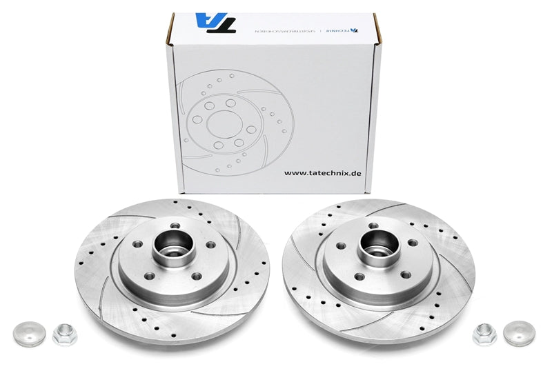 Jeu de disques de frein sport avec roulement de roue + Sesorring train arrière pour Mercedes Benz Citan / Renault Kangoo / Kangoo Express — TA Technix