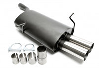 Silencieux sport 2 × 76 mm pour BMW 3er Série E46 berline, -Coupé, -Cabriolet, -Touring — TA Technix