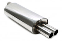 Silencieux arrière 2 × 76 mm rond/à bord roulé aus Ligne d'échappement inox EVOE466A-xx — TA Technix