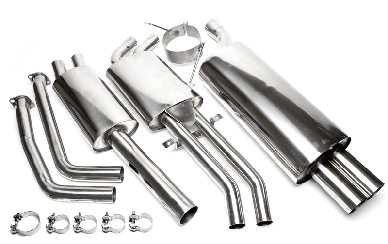 Ligne d'échappement inox 2 × 76 mm pour BMW 3er Série E46 320i/Ci/323i/Ci/328i/Ci — TA Technix