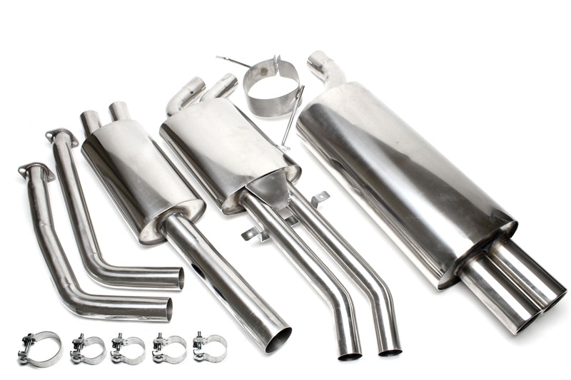 Ligne d'échappement inox 2 × 76 mm pour BMW 3er Série E46 320i/Ci/323i/Ci/328i/Ci — TA Technix