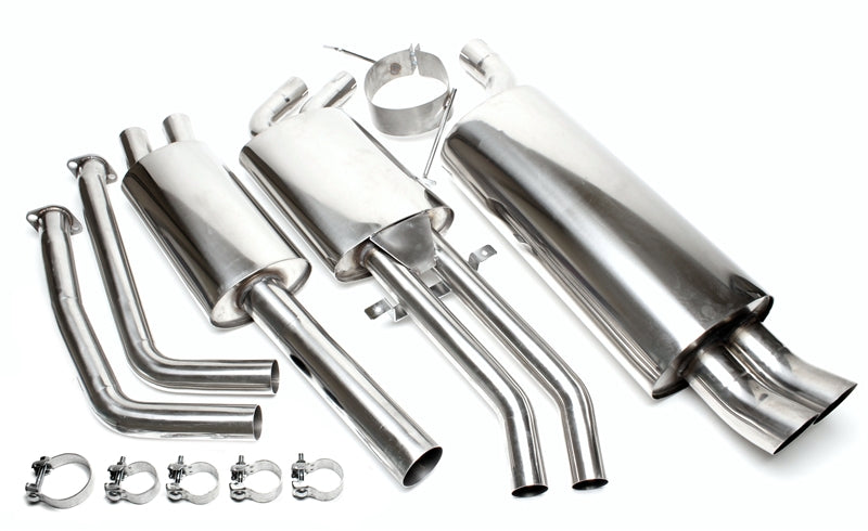 Ligne d'échappement inox 2 × 76 mm DTM pour BMW 3er Série E46 320i/Ci/323i/Ci/328i/Ci — TA Technix