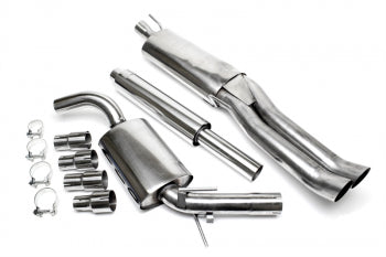 DTM-Edelstahlanlage 2 × 76 mm für VW Golf III Variant, Vento — TA Technix