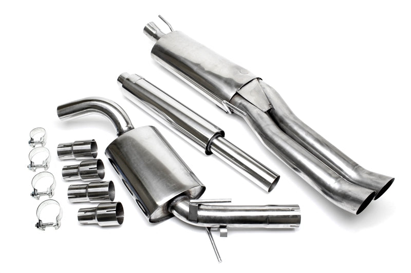 Ligne d'échappement inox 2 × 76 mm DTM pour VW Golf III Variant, Vento — TA Technix
