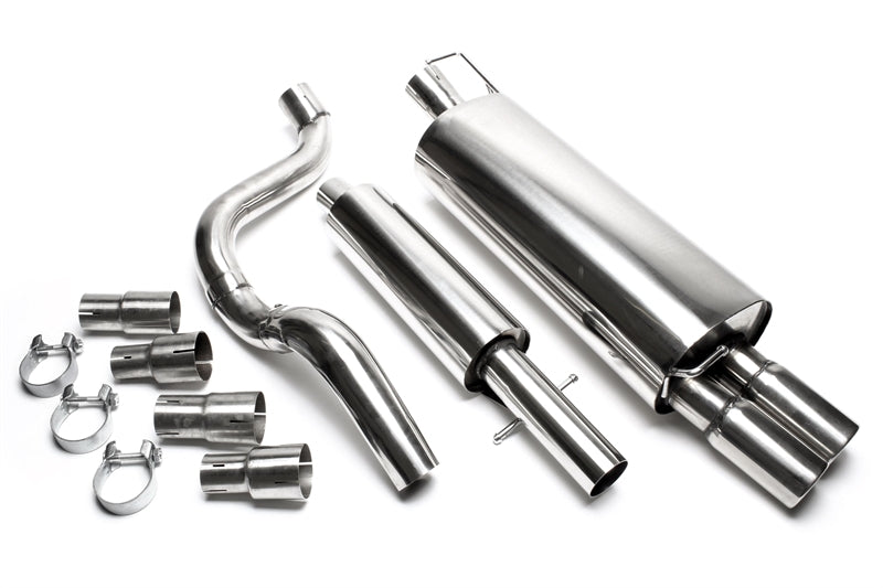 Ligne d'échappement inox 2 × 76 mm pour Audi A3 8L, Seat Leon 1M, VW Golf IV — TA Technix