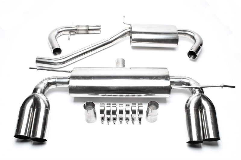 Duplex Ligne d'échappement inox gauche + droite 2 × 76 mm pour Audi A3 8P/ VW Golf V 1K, Golf Plus 1KP — TA Technix