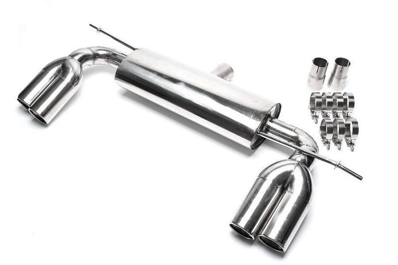 Duplex inox Silencieux sport gauche + droite 2 × 76 mm pour Audi A3 (8P)/ VW Golf V, Golf V Plus (1K/1KP) — TA Technix