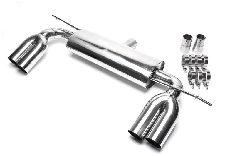 Duplex inox Silencieux sport gauche + droite 2 × 76 mm pour Audi A3 (8P)/ VW Golf V, Golf V Plus (1K/1KP) — TA Technix