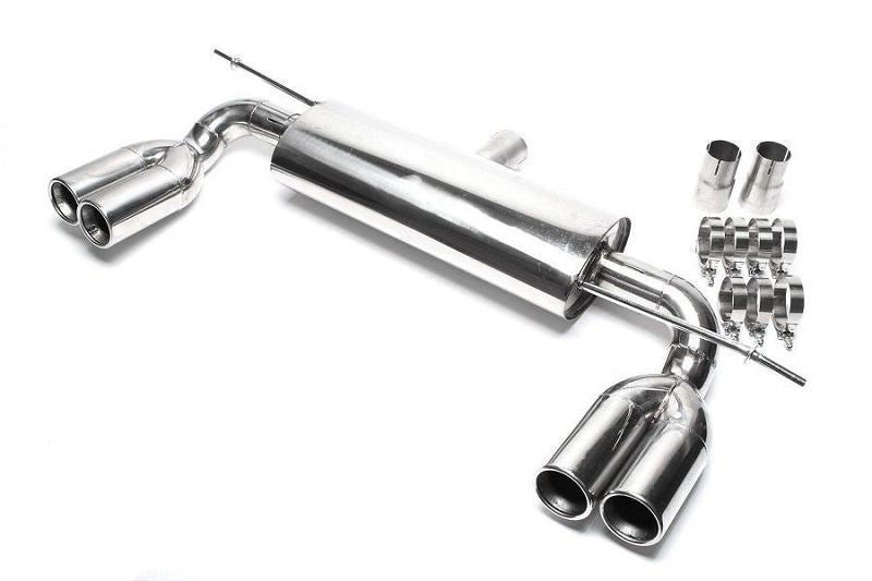 Duplex inox Silencieux sport gauche + droite 2 × 76 mm pour Audi A3 (8P)/ VW Golf V, Golf V Plus (1K/1KP) — TA Technix