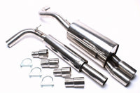RVS-uitlaat 2 × 76 mm voor Seat Arosa 6H, VW Lupo 6E/6X — TA Technix