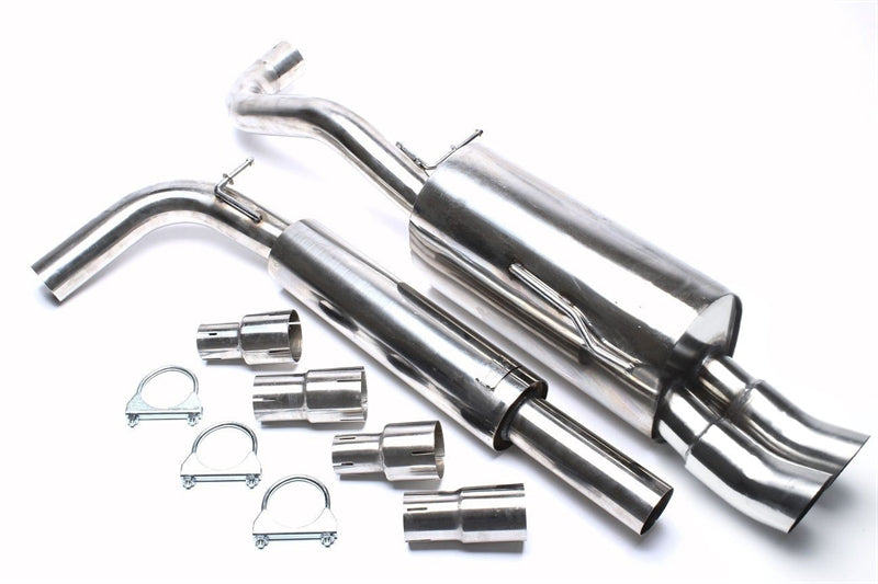 Ligne d'échappement inox 2 × 76 mm DTM pour Seat Arosa 6H, VW Lupo 6E/6X — TA Technix