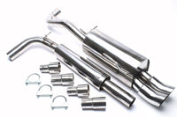 Ligne d'échappement inox 2 × 76 mm DTM pour Seat Arosa 6H, VW Lupo 6E/6X — TA Technix